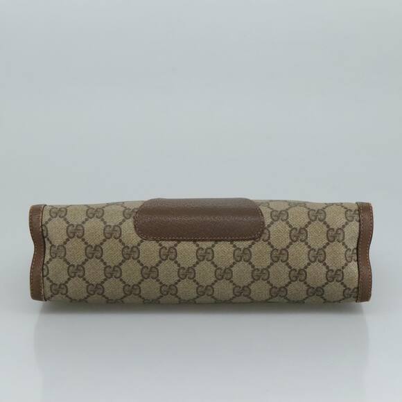 GUCCI GG Supreme Web Sherry Line Clutch Bag Pvc Beige Red 89 01 033 - Picture 6 of 16